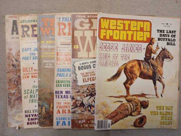Western Frontier Magazines 6 Great Real True Argosy 1965-1976l vintage 1
