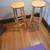 Two - 29” high - natural wood backless bar stools. 2 thumbnail
