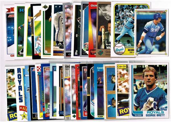GEORGE BRETT 30 Baseball Cards Kansas City Royals HOF All Different 1