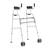 Brand New Medline Junior Aluminum Upright Folding Walker 5" Wheels 4 thumbnail