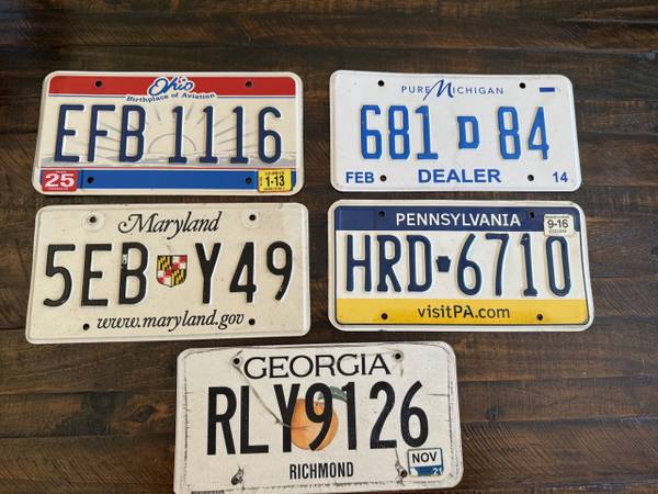 License Plates Lot 1
