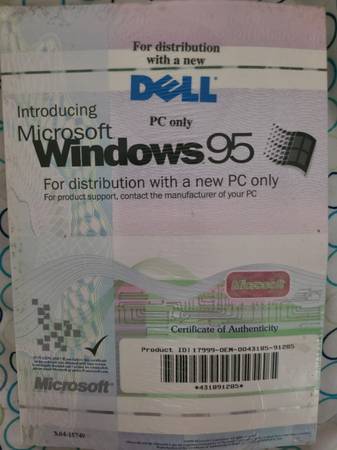 Win95 manual with serial, and cd 1