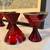 Set of 4 Antique Art Deco Paden City Depression Era Ruby Red Cocktail 5 thumbnail