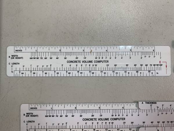 Concrete Volume computer, tape measure, ruler, tape, - $3 (Eugene)63442503810691121
