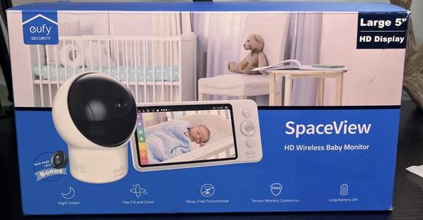 Eufy SpaceView HD Wireless Baby Monitor Large 5" HD Display 1