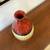 Portuguese Red/Yellow/Gray Large Ceramic Pottery Vase. 6 thumbnail