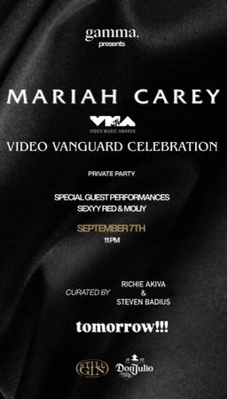 MTV VMA’s After Party MARIAH CAREY VANGUARD CELEBRATION 1