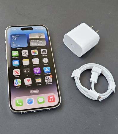 Unlocked iPhone 14 Pro Max 128GB like new Silver color 1