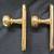 Pair of Georgian Style Solid Brass Dummy Knobs w/ Backplates GS00734 5 thumbnail