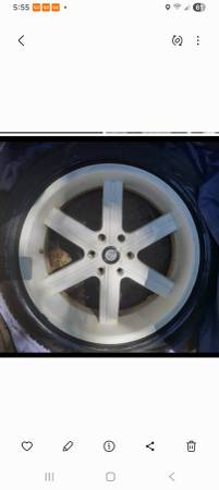 22 in Rims and tires  powder white  (5) 1