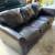 DARK BROWN LEATHER SOFA 4 thumbnail