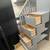 Gray Wood Bunkbed stairs with 4 built in drawers and bookcase shelf 1 thumbnail