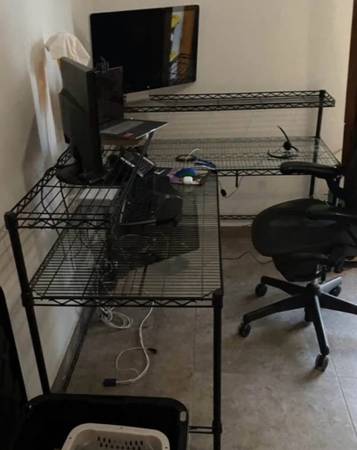 Metal & glass desks 1