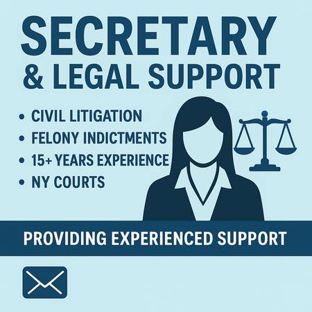 Experienced Office Support / Secretary Available – Legal & Executive 1