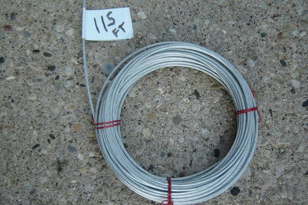 115 FOOT X  1/8 INCH WIRE  ROPE CABLE  NEW 1