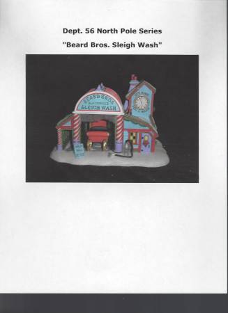 Dept. 56 North Pole Series Beard Bros Sleigh Wash 1