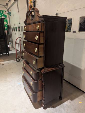 Antique Mahongany Tall Dresser 4 over 3 High Boy - $400 (Hillsborough)63470912663425123