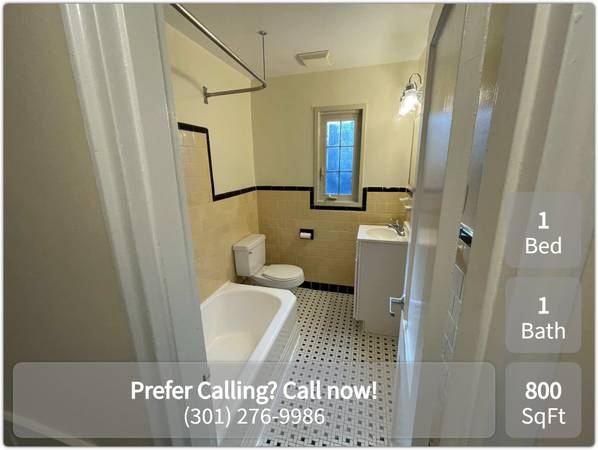 $1,343 / 1br - 800ft2 - Spacious and elegant! You've found your ideal 1 bed / 1 bath! (Takoma Park)64040193098114122