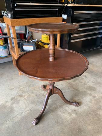 Vintage Dumbwaiter Pie Table 2-Tier - $150 (Olive Branch)62970101833857120