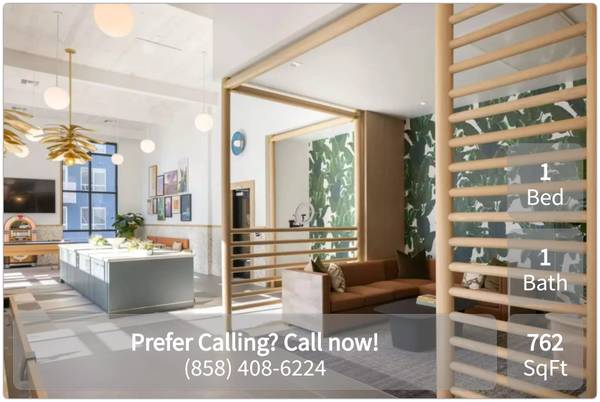 $3,001 / 1br - 762ft2 - Urban sophistication and dramatic skyline views from this 1 BR 1 BA! (San Diego - San Diego State University)63865932942211121
