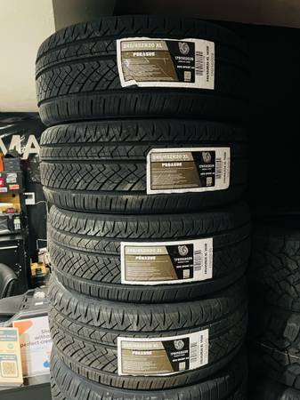 4 NEW 24545R20 Pegasus All season tires and ALIGNMENT for $540 installed and bal 1