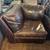 Restoration Hardware Corner Chair Brown Leather 40x40x30H 1 thumbnail
