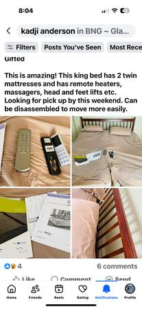 FREE Sleep Number King Sized bed w/ heat&Massage 1