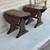 Beautiful set of vintage,solid wood, double drop leaf end tables. 1 thumbnail