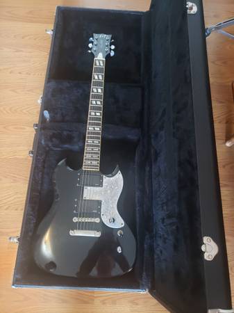 ESP ,1997 Bruce Kulick signature model w/case, neck-thru, vintage, cash only ,Pi 1