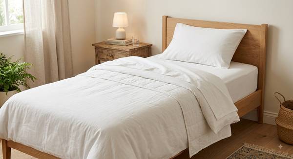 Soft Cotton Single Bed Sheet – Comfortable & Durable Everyday Bedding 1