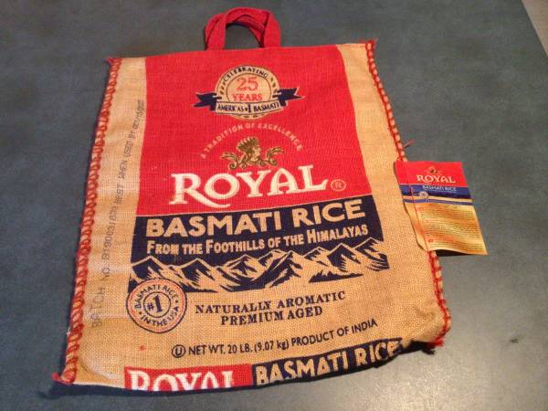 Burlap Rice Tote Bag 1