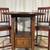SPACE SAVER Drop Leaf High Dining Table & 4 Chairs PERFECT FOR STUDIO 6 thumbnail