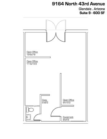 $695 / 630ft2 - OFICINA MULTIFUNCIÓN PROFESIONAL/ALMACENAMIENTO/VENTA AL POR MENOR (43RD AVE & PEORIA)63623923034115121
