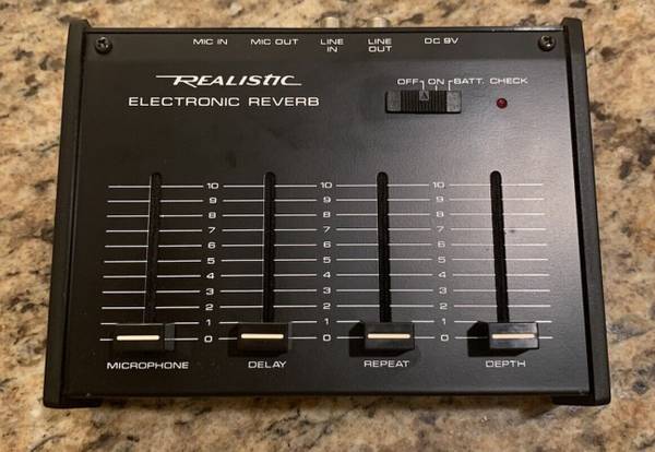 Realistic Electronic Reverb • Vintage Bucket Brigade effects unit • Ex 1