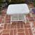 VINTAGE WHITE WICKER TABLE WITH SHELF 3 thumbnail