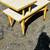 VTG MCM 2 Tier End Side Table 1960's Formica "Blonde" Top 1 thumbnail