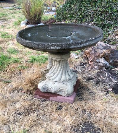 Vintage Cement Bird Bath - $150 (Aptos)63471352744451120