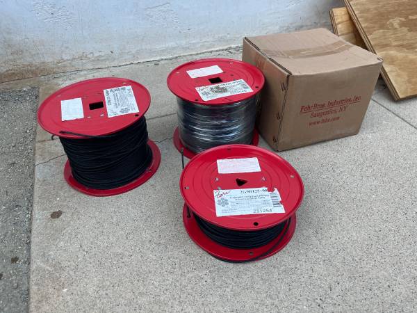 1/8” Black Hot Dip Steel Cable – Full Spools (NEW) 1