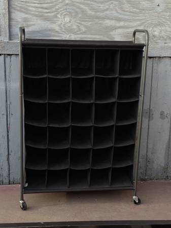 6-Tier 30-Pairs Shoe Rack Organizer, Black, Space-Saving Storage 1