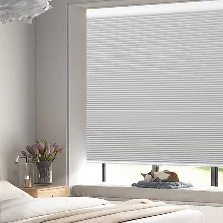 Cordless Cellular Blackout Shades 35 x 64 WHITE 1