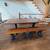 Bespoke Black Walnut Grand Dining Table + 2 Matching Benches Iron Legs 7 thumbnail