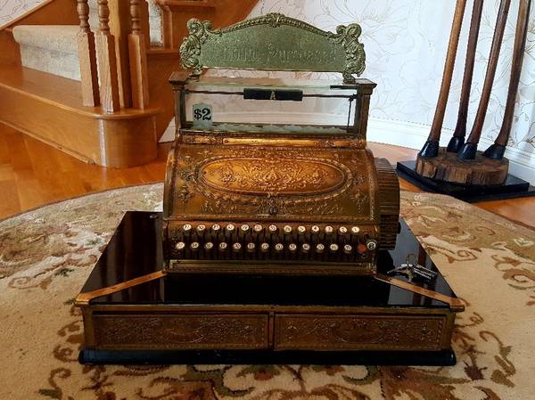 Amount Purchased 2 Drawer Bar Cash Register Professional Bronze 1