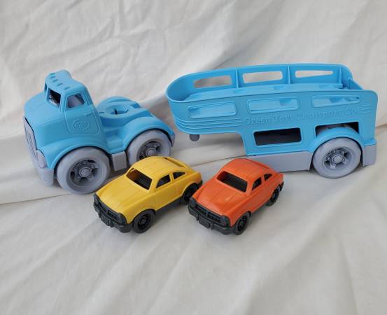 Double Decker Green Toys Car Carrier with 2 CarsToy - $15 (Tacoma)63471422096515121