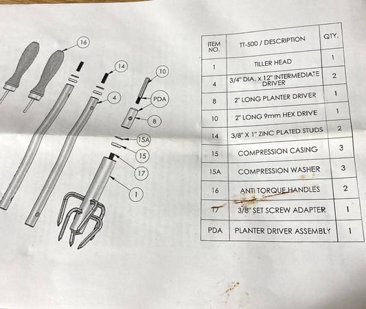 Electric Drill Attach Garden Weeder and Soil Tiller