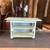 Aqua colored desk w built-in bookcase shelf 1 thumbnail