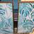 Pair of Tropical Coloring Palms Painted over Canvas Print & Gold Trim! 3 thumbnail