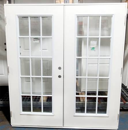 New 72" 15 Lite LH Outswing Fiberglass Exterior French Door 1