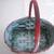 Christmas Basket - Red w/White Goose and Gold Ribbon 2 thumbnail