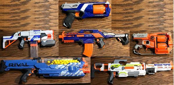 NERF Dart Gun Collection (Combo Set, Including dart/ball ammo and mags 1