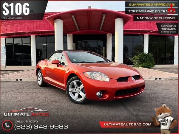 2007 Mitsubishi Eclipse GS Spyder - $106/mo - DRIVE TODAY! EZ FINANCE! 1